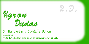 ugron dudas business card